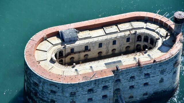 Vue aérienne du Fort Boyard - ©FDHPA17